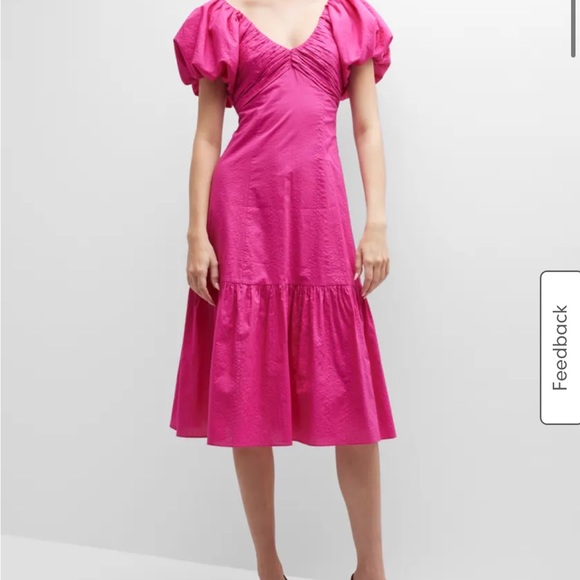 FRAME
NWT Puff Sleeve Cotton Midi Dress - Picture 4 of 4